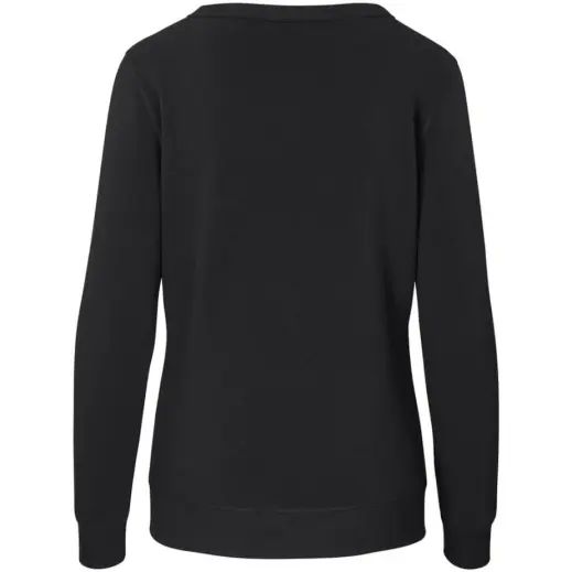 Ladies Quinn Crew Neck Sweater Black Back